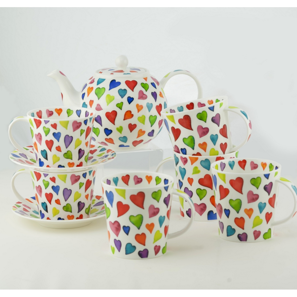Warm Hearts set - large W_HEARTS TEAPOT COLLECTION