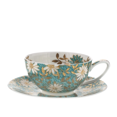 T41 CUP/SAUCER NUOVO TEAL